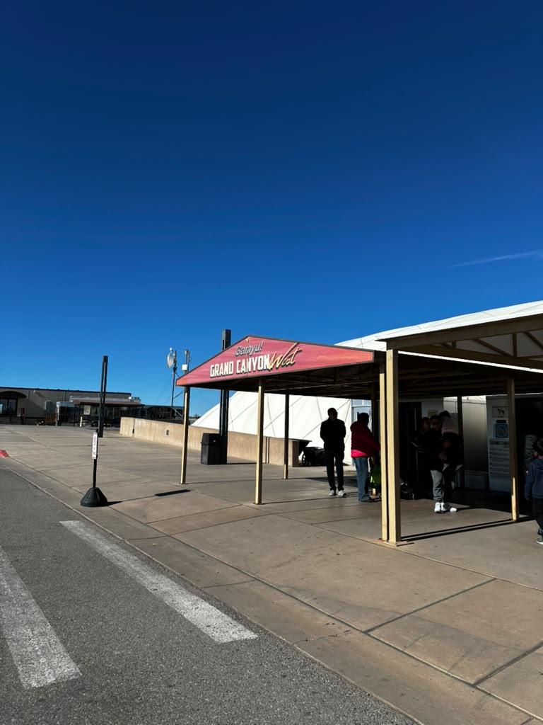 Grand Canyon West shuttle and visitor loading area
