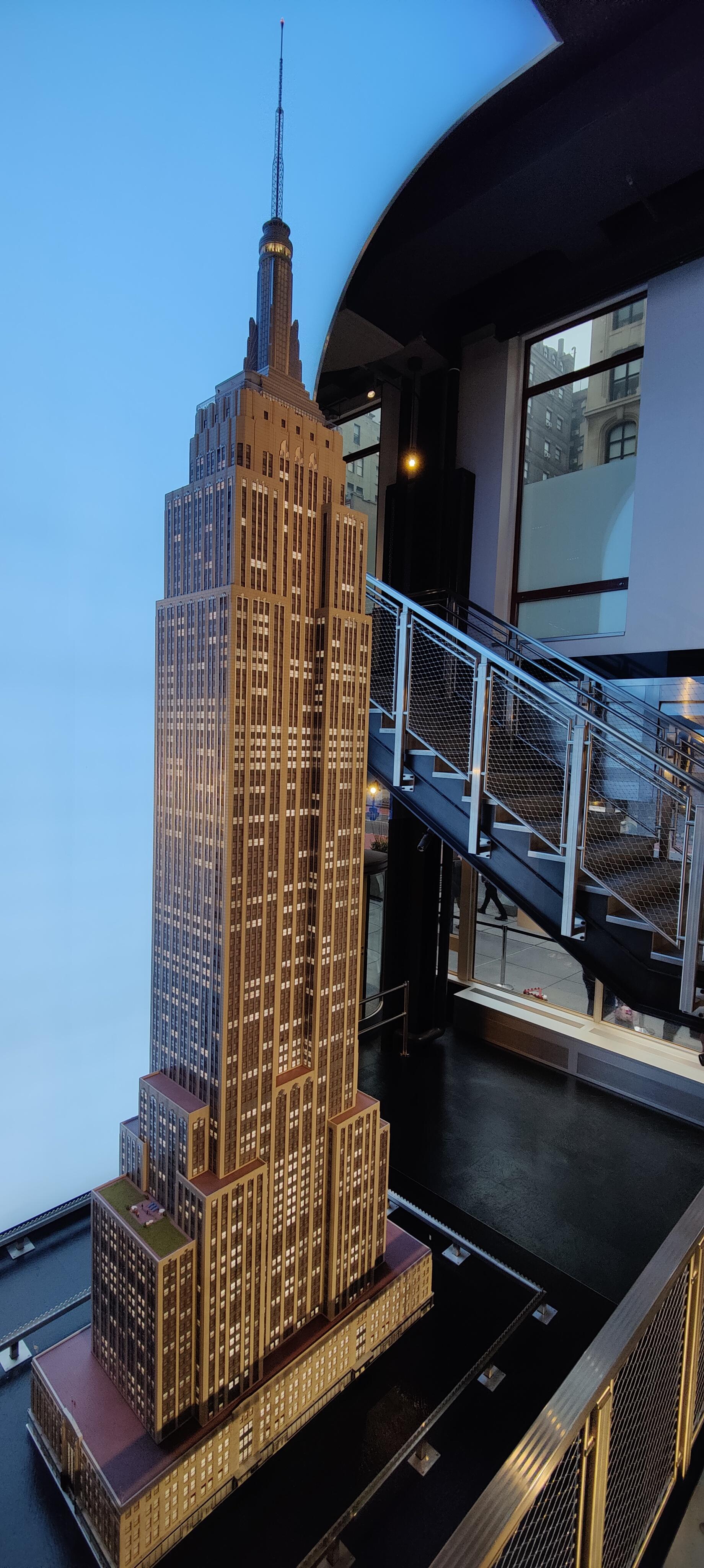Empire State Building viewed from a nearby terrace
